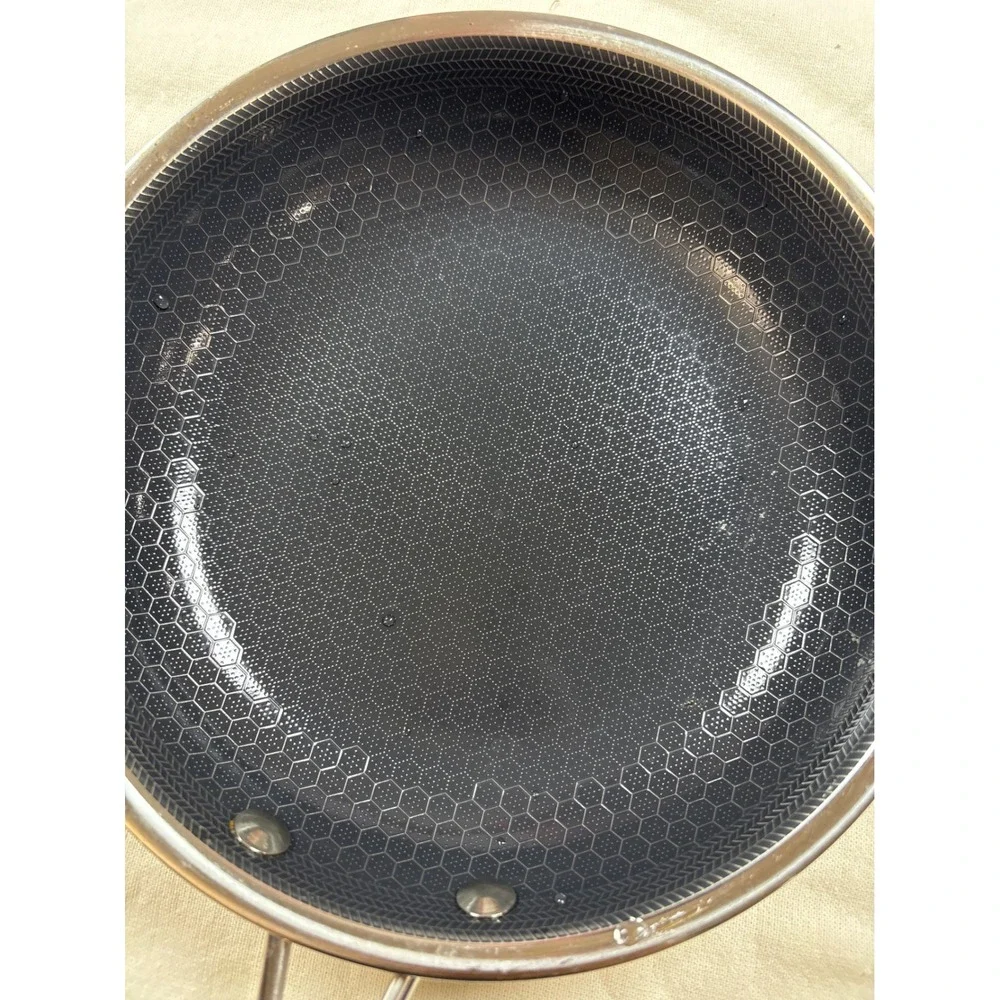 HexClad 8 Inch Hybrid Nonstick Frying Pan with Lid Stainless Steel Skillet